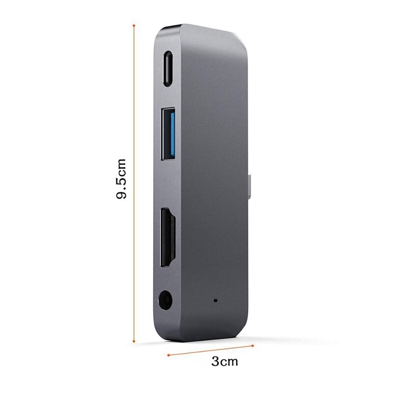 Hot-Tipo-C Hub Adapter Mobile Pro Usb-C/Pd di Ricarica/4 K Hdmi/ usb 3.0/3.5Mm per Cuffie Martinetti-Compatibile con 2018 Ipad Pro