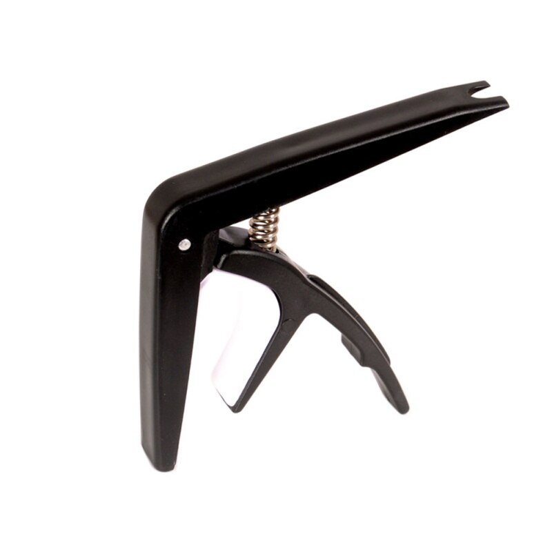 Aluminiumslegering stemme guitar tuner klemme nøgle trigger capo til akustisk elektrisk musikalsk guitar capo: Sort