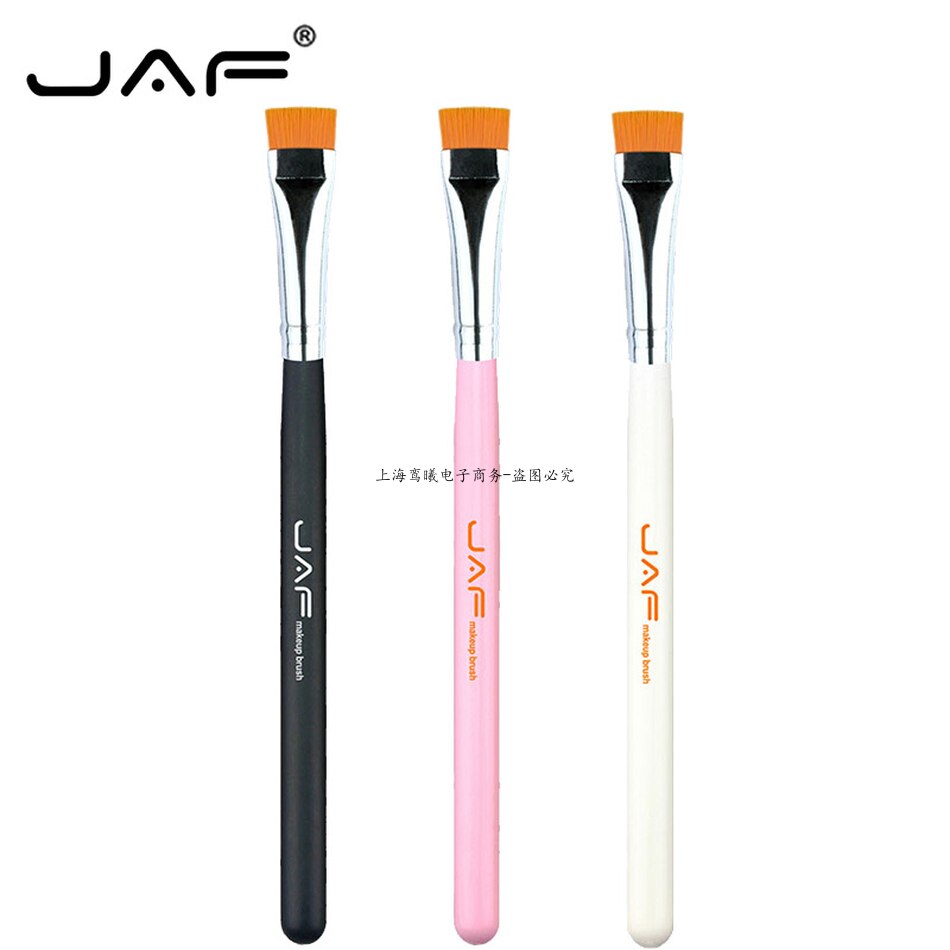 Jaf 1 stk øjenmakeup børste flad eyeliner øjenbryn blending beauty make up børste blødt nylon hår 3 farver til vælg 07 shye