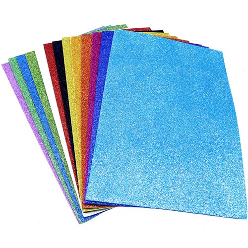 Glitter Foam Paper Spong Paper Diy Craft Manual Paper-Cut Scrapbook Paper Kindergarten Decorations Supplies 20X30 Cm 10 Pcs/Bag: random mixed