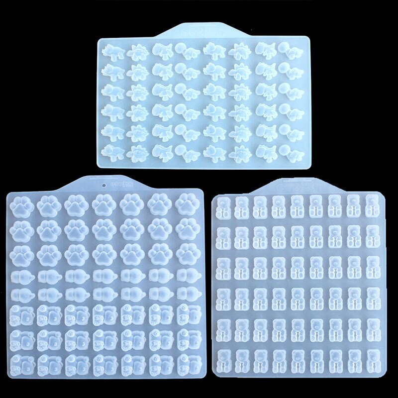 1 stück bär glückskatze dinosaurier gummibärchen silikon schokoladenharz formen tiere diy anhänger schlüsselanhänger dekoration bastelzubehör