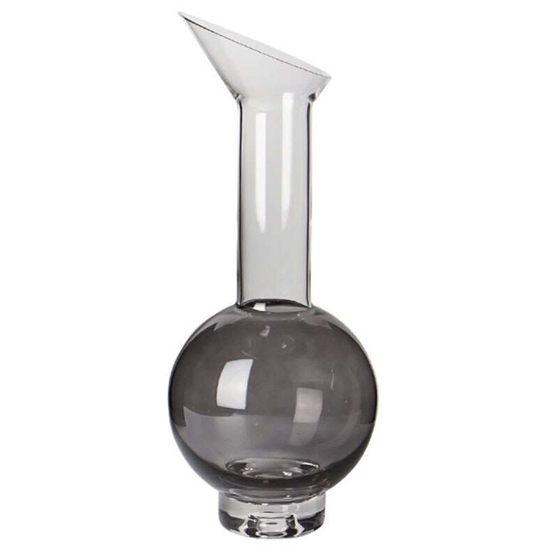 Contenedor de vino de gran capacidad de estilo europeo , juego de decantador de vidrio degradado ligero y lujoso: Smoky Gray Kettle