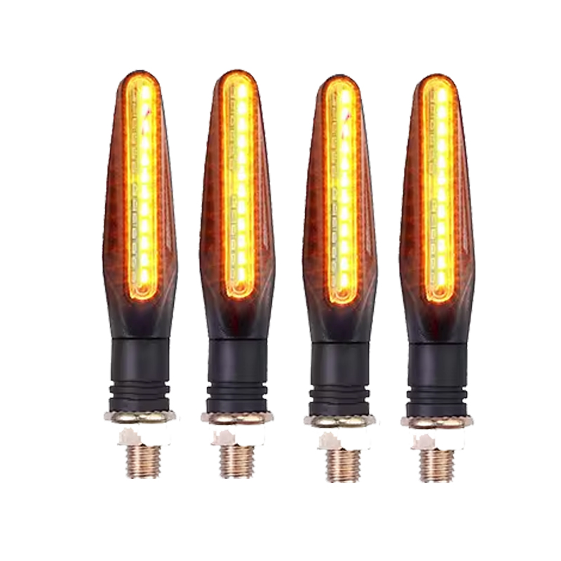 24LED Motorrad LED Blinker Weiß verrotten Bernstein Fließende Indikatoren Vorne Hinten Licht Blinker Blinker Für Schmutz Fahrrad Sport: Armee Grün