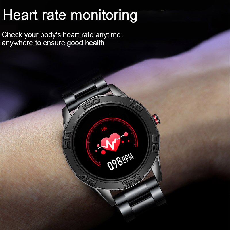 LUIK Slimme Horloge Mannen Stappenteller Hartslag Bloeddrukmeter Waterdichte Stalen Riem Smartwatch Sport Multifunctionele Modus