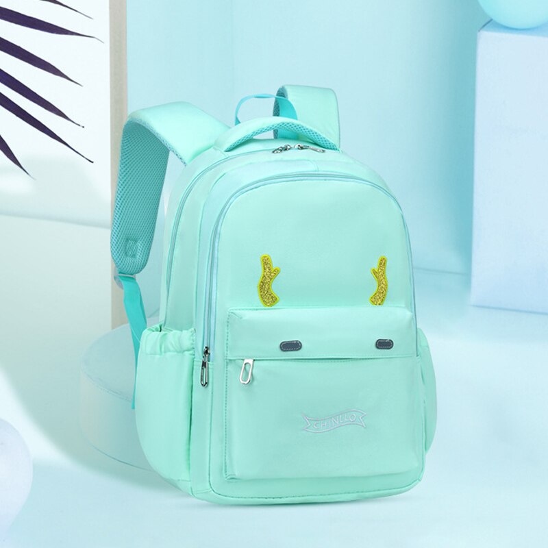 Oyixinger 2022 Student Schooltas Basisschool Mooie Satchel Voor Meisjes En Jongens Grote Capaciteit Effen Kleur Brede Band Zakken