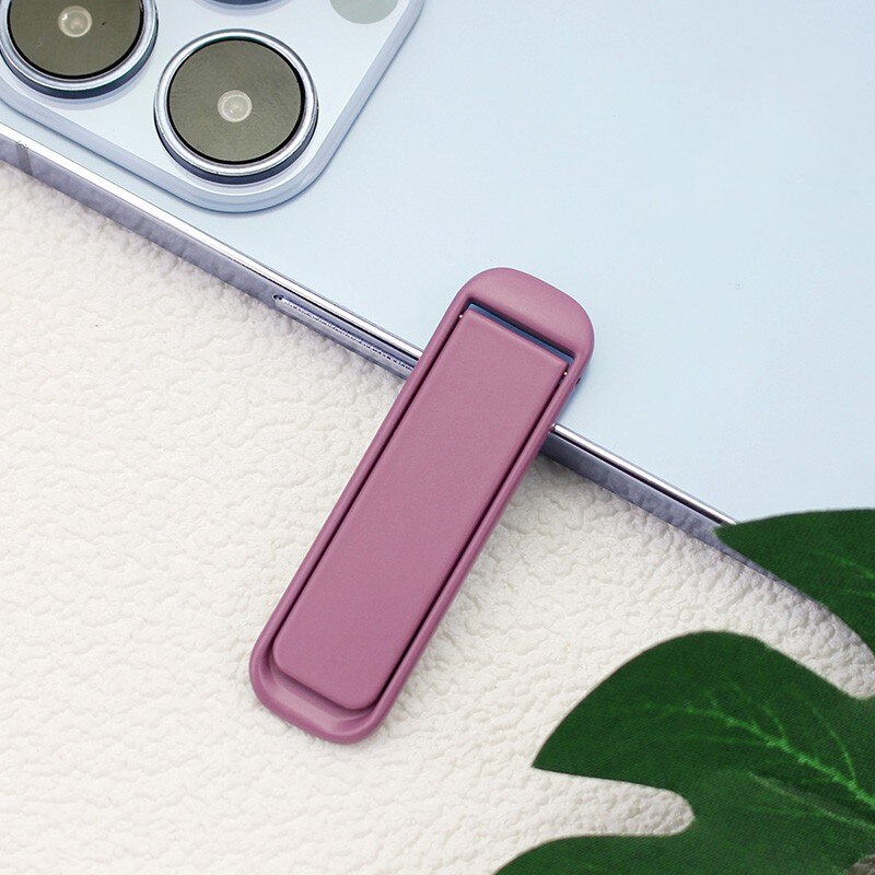 Cell Phone Kickstand Universal Vertical Horizontal Stand Adjustable Mini Folding Desk Mount Holder for iPhone Samsung: A-Purple