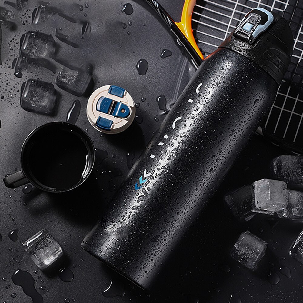 Thermosfles met geïsoleerde roestvrijstalen lekvrije waterbeker met dubbele wandisolatie