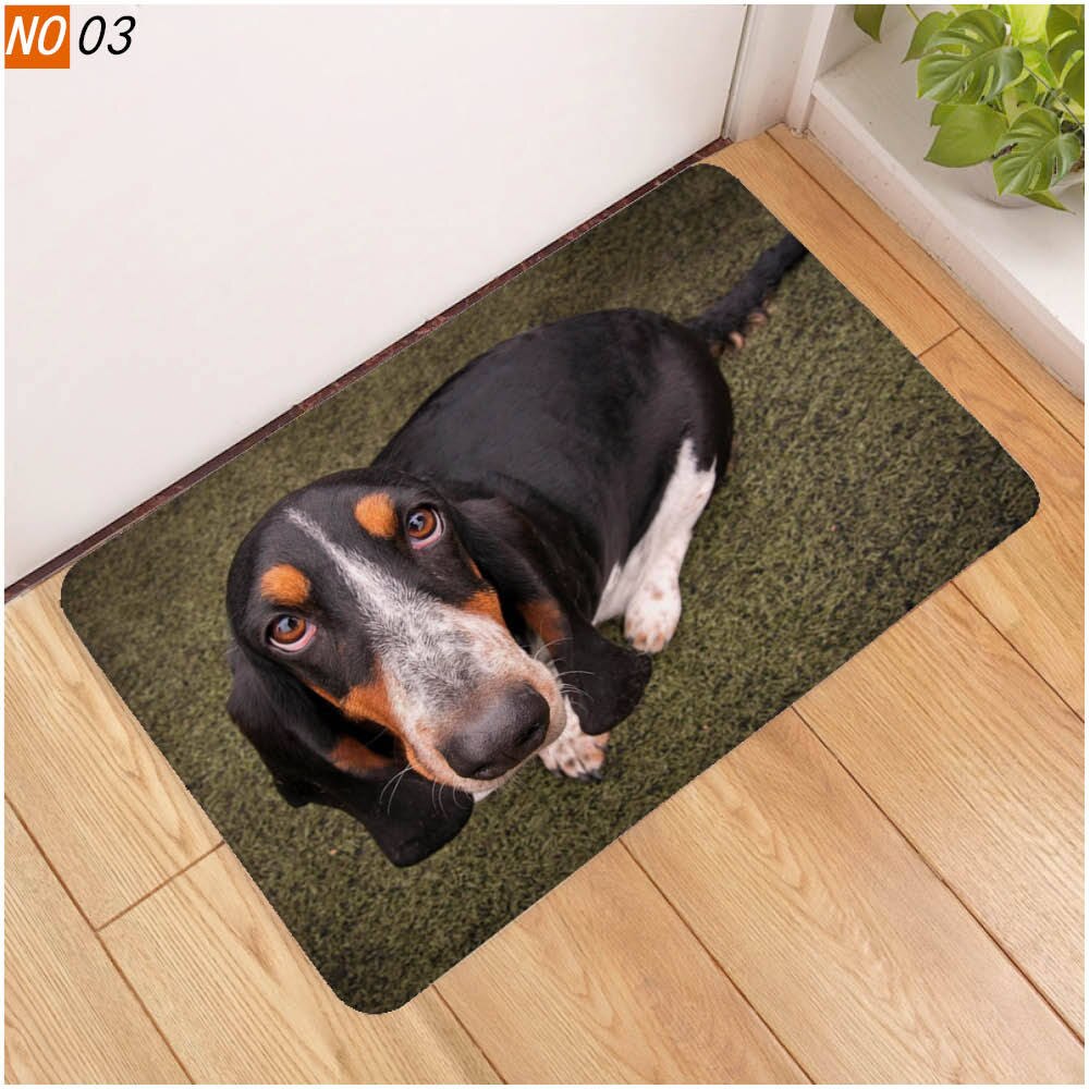 40x60 door mat 3D cute pet dog printed rubber mat 3D animal mat