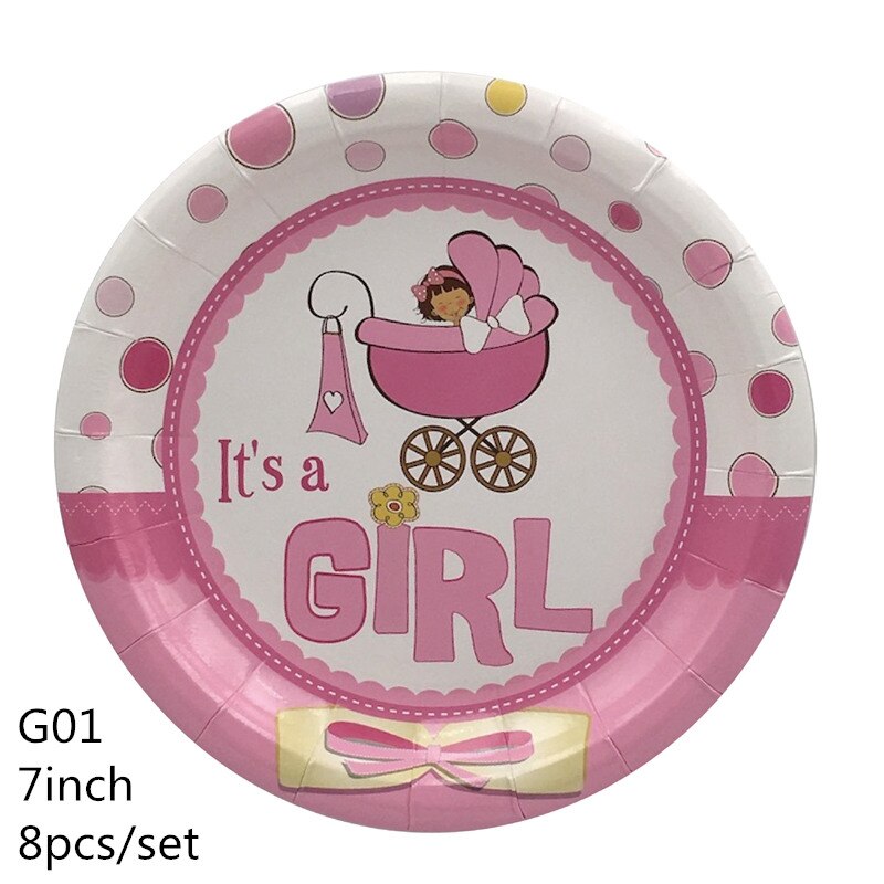 1Set Gender Reveal Napkin Cup Tablecloth Boy girl Balloon Kids baby Shower Birthday Birthday Favor Decoration Supplies: G01