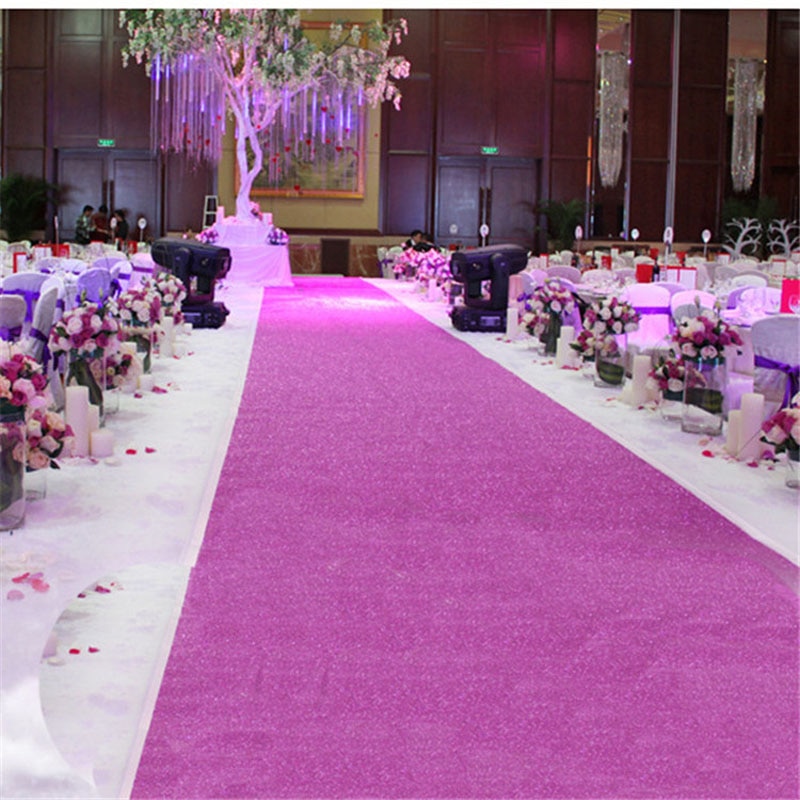 10 Meter Even Sparkle Carpet Glitter Aisle Runner Stage Runner Party Wedding Banquet Carpet Gold Silver Pink Purple Fuchsia