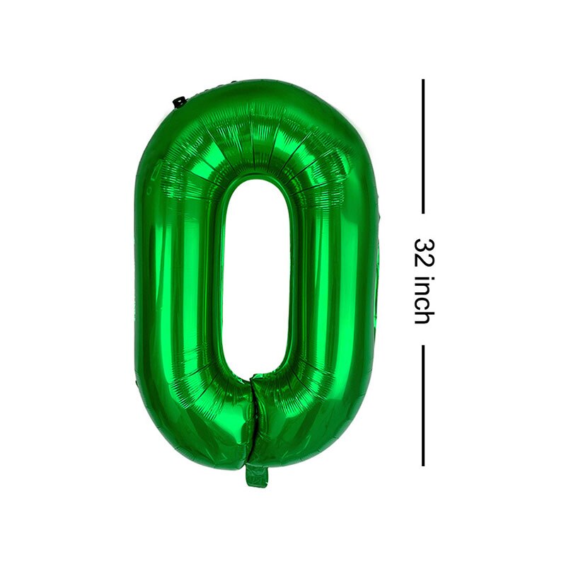 32 40 inch Green Number Foil Balloons 0 1 2 3 4 5 6 7 8 9 Helium Green Balloon Happy Birthday Party Wedding Decoration Supplies