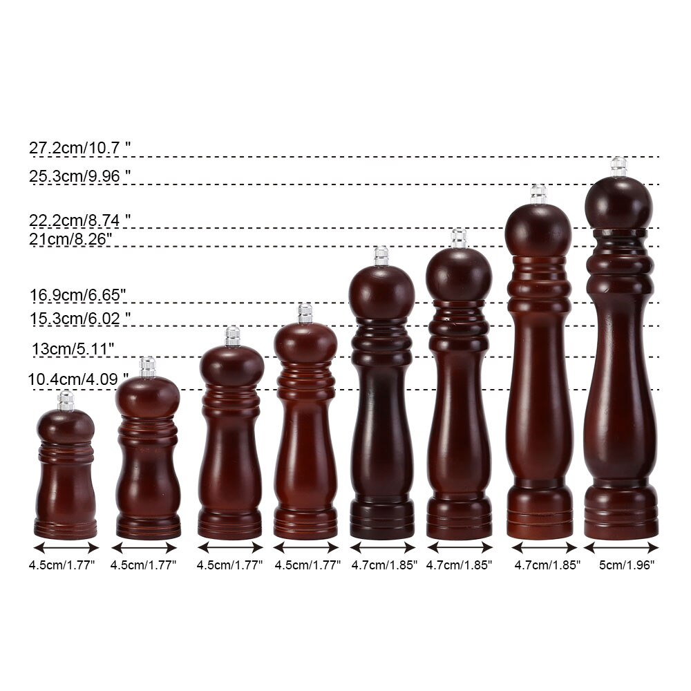1 pieza de recipiente para condimentos, molinillo de pimienta de madera, salero y pimentero, especias de cocina, sal, molinillo de azúcar, herramientas para condimentar