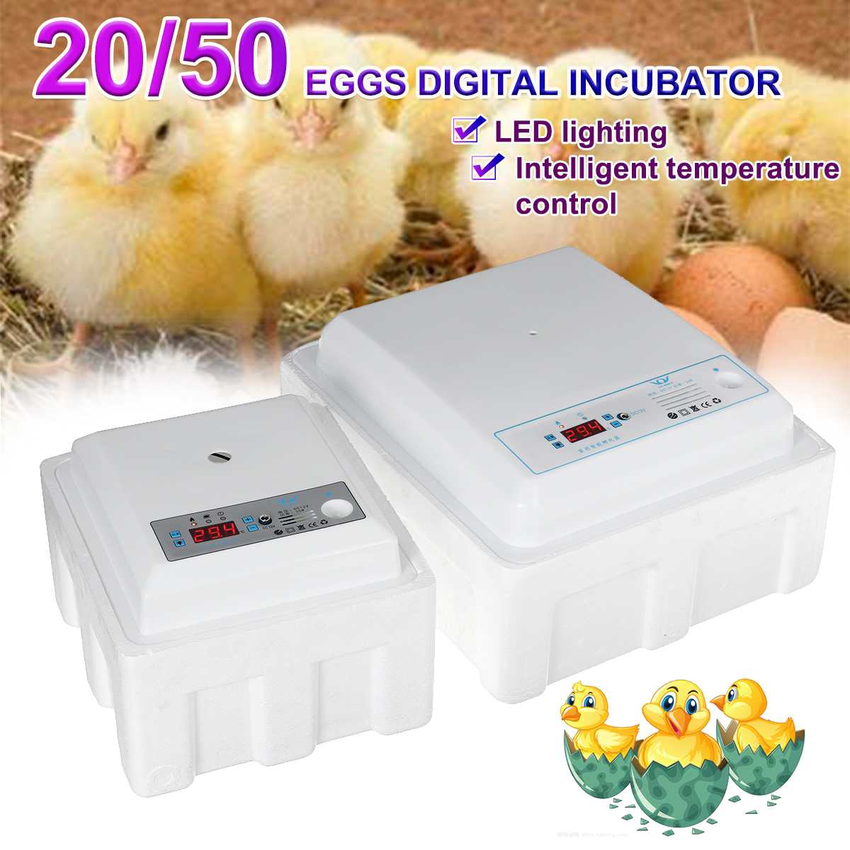 Incubation Box Egg Digital Incubator Automatic Suitable for Hatching Snake Lizards Reptiles Reptile Egg Box Reptile Breeding Box