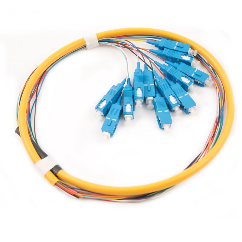12 Strand 9/125 Fiber Optic Pigtail 1.5m SC/UPC Single Mode