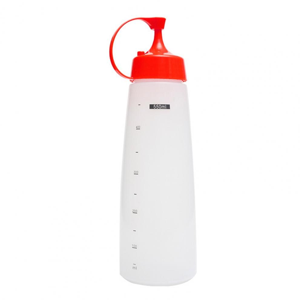 Spice Bottle Clear Scale 2 Colors Condiment Bottle Multi-purpose Dust-proof Oil Bottle for Travel Squeeze Bottle: Rood / 180ml