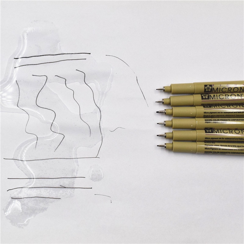 Sakura Pigma Micron – stylo à aiguille, Lot 005 01 02 03 04 05 08, marqueurs d&#39;art, 7/9/11 pièces