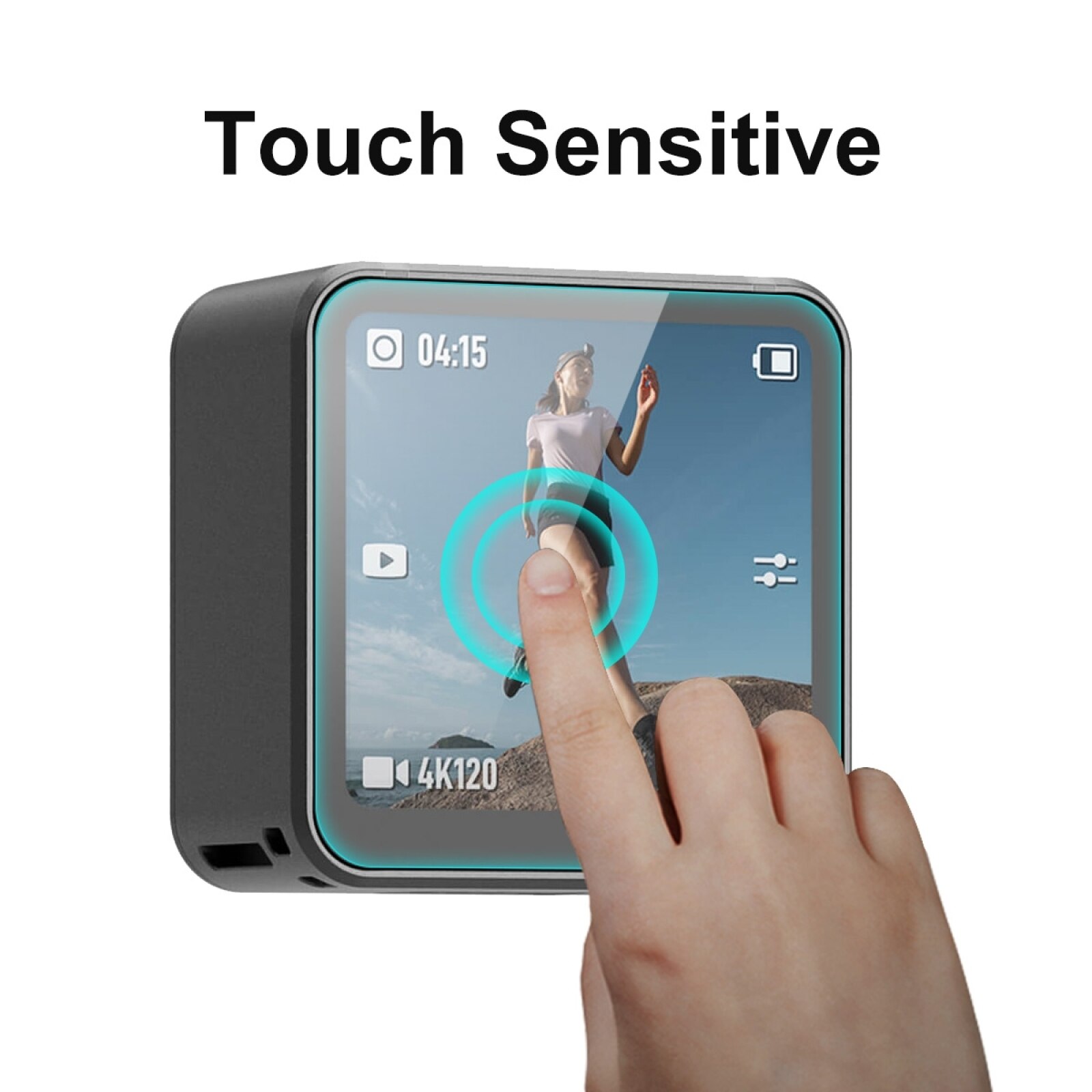 0.2Mm 9H Gehard Glas Screen Film Voor Dji Action 2, Versie: Dual-Screen Combo