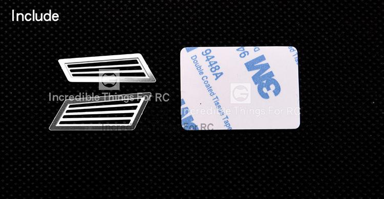 Rvs Mesh Side Grille Cover Voor 1/10 TRX-6 G63 Intake Grille TRX-4 G500 Rc Simulatie Klimmen Accessoire: Default Title