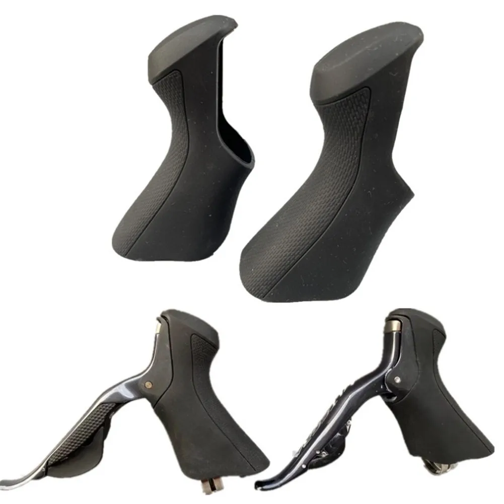 Cubiertas de palanca de cambios de freno de bicicleta de carretera, Protector de mangas de mango de bicicleta de goma para Shimano para Ultegra Di2 ST-6870, accesorios de ciclismo