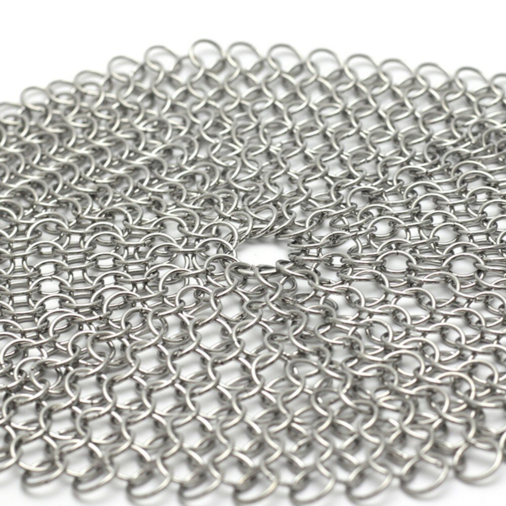 Stainless Steel Chainmail Baking Cover for Skillets Grill Pans Roast Beef Pork Lamb Home Cookware BBQ Tools Kitchen Accessories
