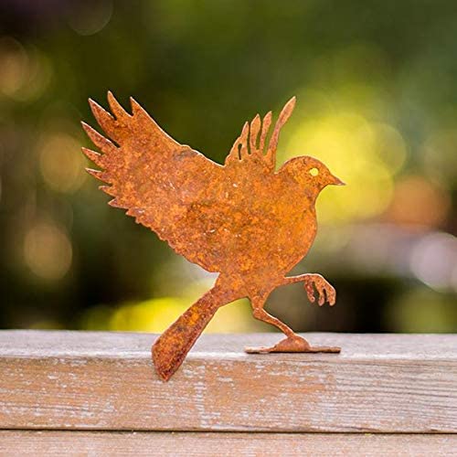 Metall blau vogel garten kunst geländer dekoration Vicedeal