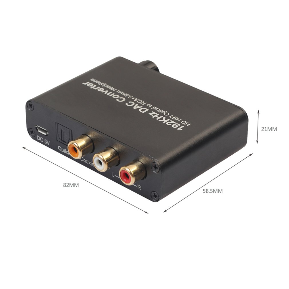 Digitaal Naar Analoog Converter Dac Digitale Spdif Toslink Naar Analoog Stereo Audio L/R Converter Adapter Voor PS3 Xbox dvd PS4