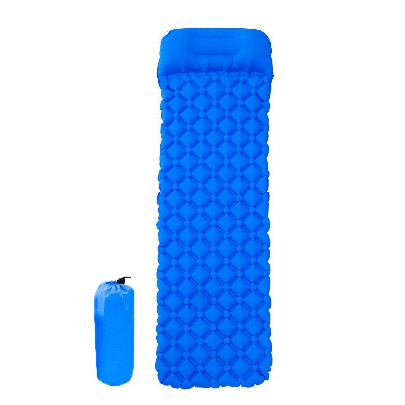 Coussin de couchage Camping gonflable Tpu camping avec oreiller matelas d'air coussin de couchage pique-nique randonnée autres activités tapis de plein air: Bleu