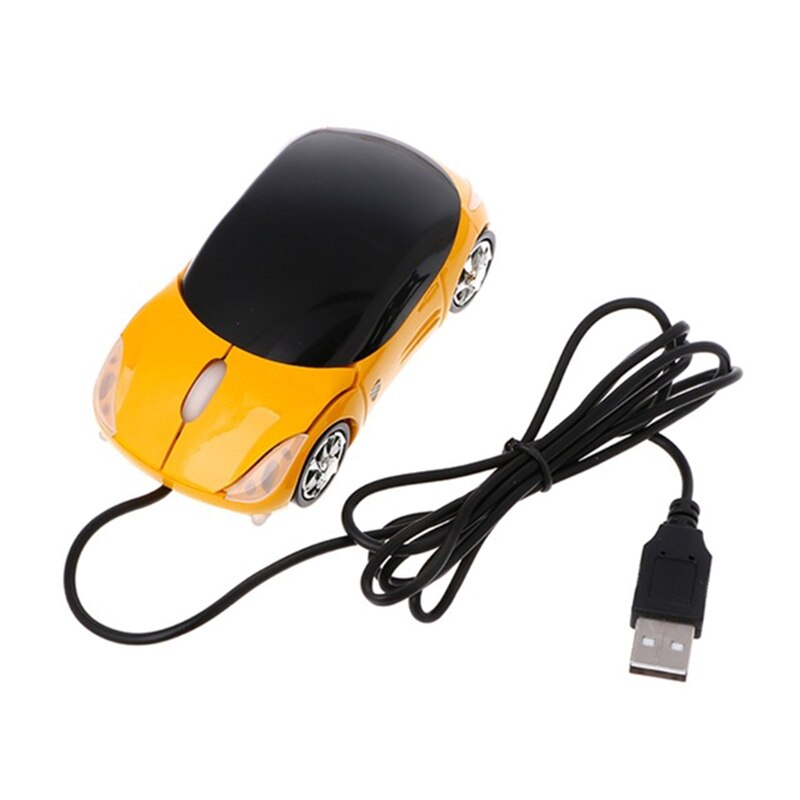 Mini Auto bilden USB Spielen Maus 2,4 GH dauerhaft Verdrahtete Maus Für PC Laptop Computer USB 2,0 Optische Auto-Styling Maus Mäbenutzen: Gelb
