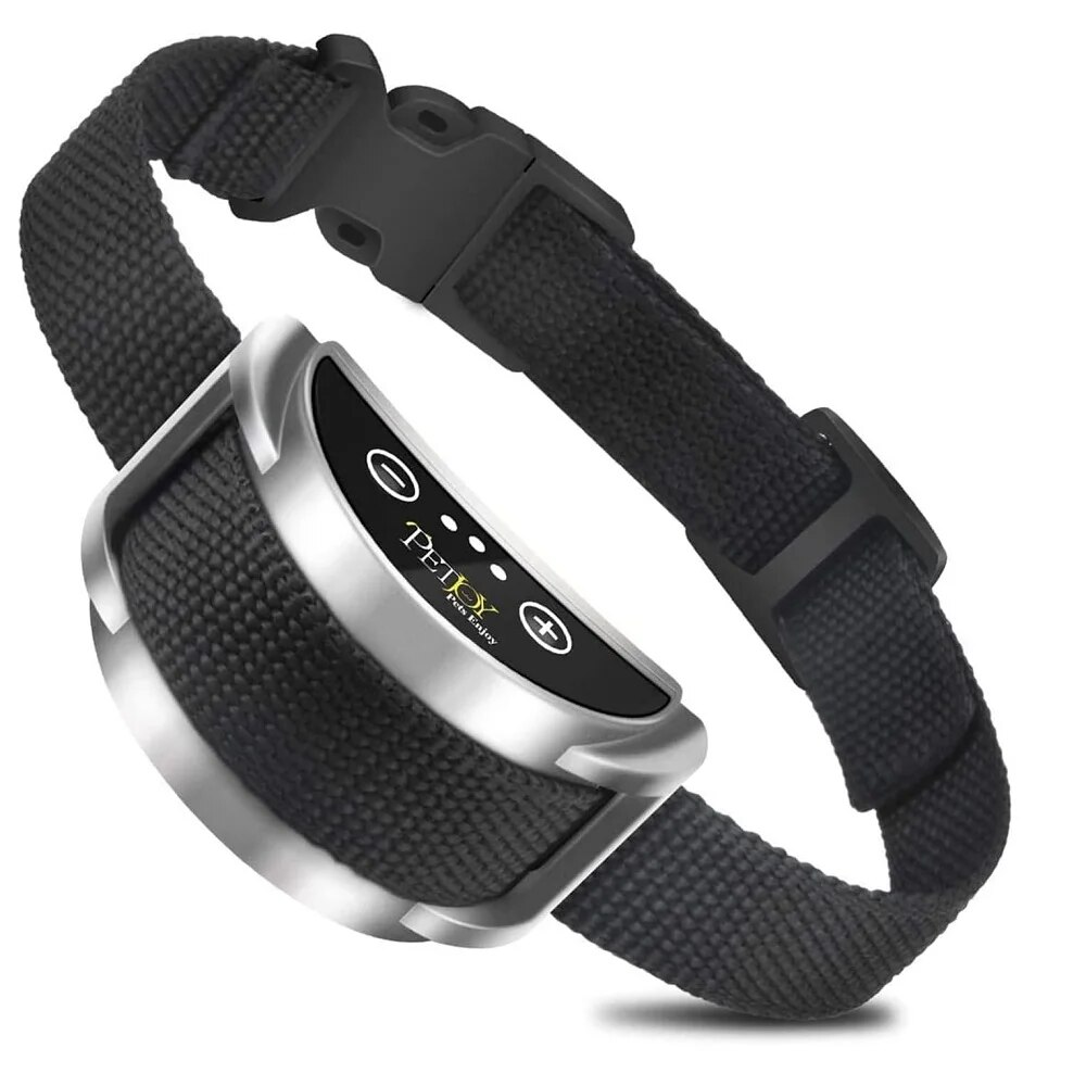 Collar de corteza para perros,Collar antiladridos con 5 niveles ajustables,Collar sin corteza para perros pequeños de 5 a 15 libras,impermeable y recargable: Plata