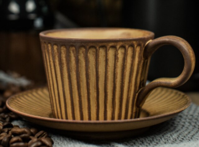 Japansk stil håndlavet keramik kaffekop tekop med underkop sæt keramisk vand kop porcelæn eftermiddagste kop: Hvid