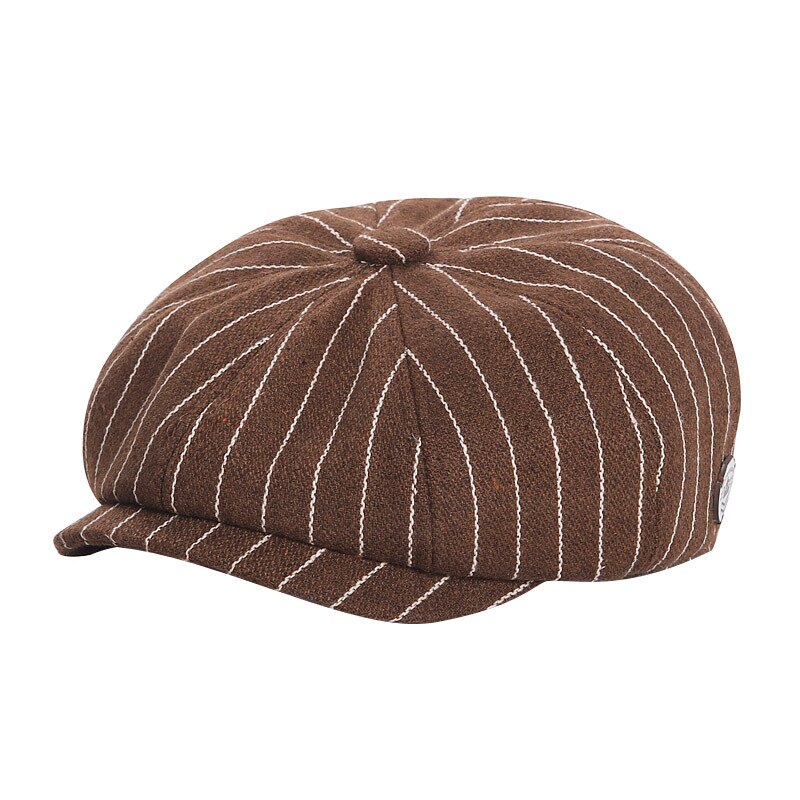 Winter Lente Warm Baby Hoed Kids Jongens Gestreepte Baret Hoed Jongen Vintage Krantenjongen Kinderen Hoeden Baby Kids Accessoires 1 pc