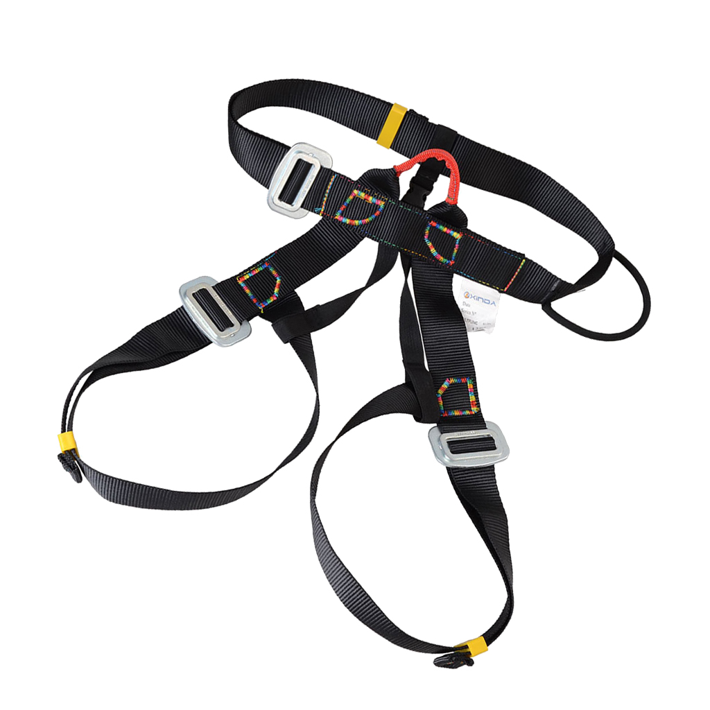 Half Body Outdoor Rappelling Climbing Harness Seat Safety Sitting Bust Belt Black Camping Hiking Rappelling Accessories