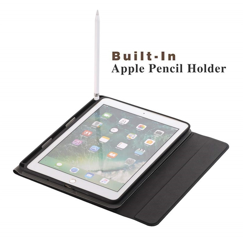 Bluetooth Keyboard Case for iPad 9.7 Pencil Holder Smart Leather Cover for iPad 9.7 /Pro 9.7 Air2/Air Case for ipad 5 6