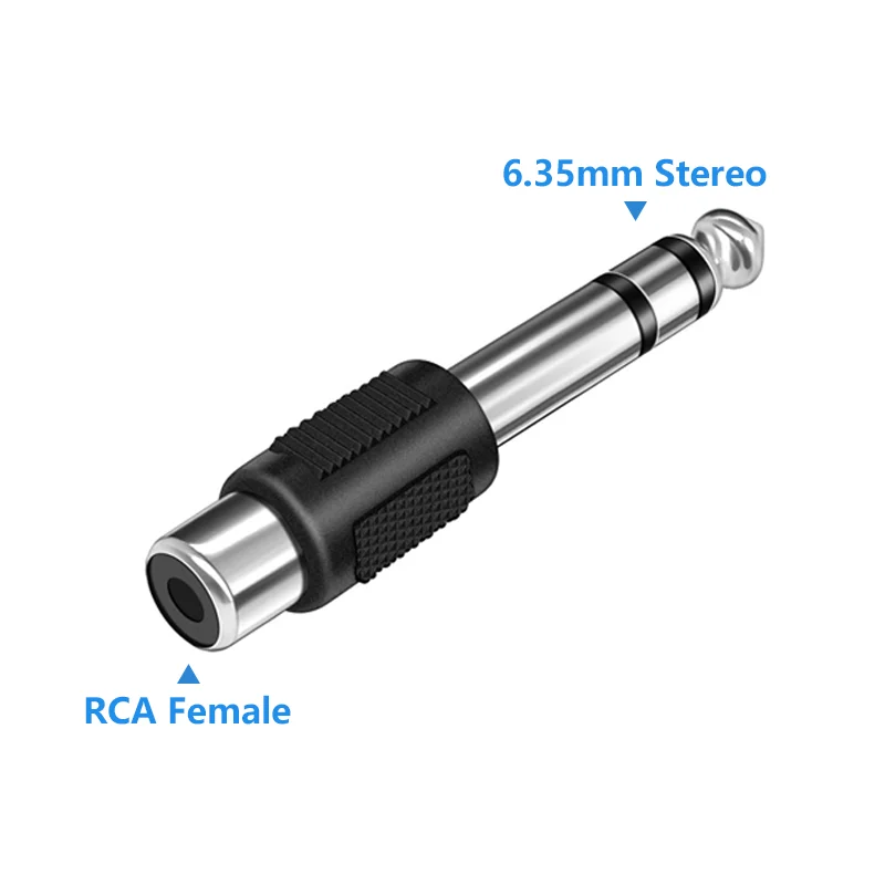 RCA Female Socket Turn 3.5MM Stereo Plug Audio Adapter 6.3MM Stereo Plug To RCA Socket 2 in 1 Stereo Connector ﻿: MULTI / Under 5Pcs