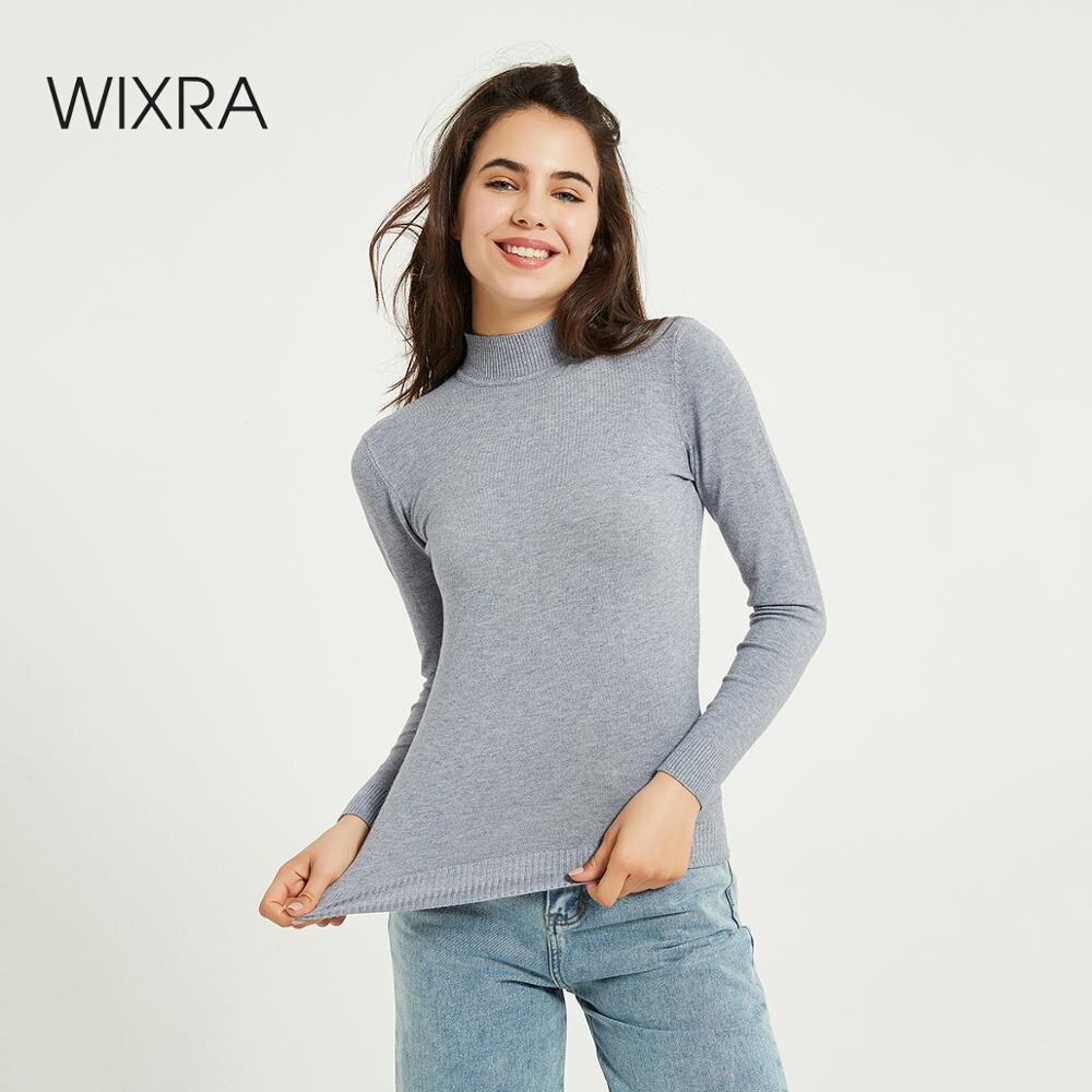Wixra klassiske pullovere og trøjer alle base matcher langærmede afslappede tynde trøjer slim fit stram sweater efterår vinter