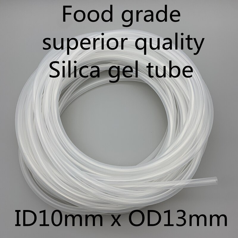 10x13 Silicone Tubing ID 10mm OD 13mm Food Grade Flexible Drink Tubing Pipe Temperature Resistance Nontoxic Transparent