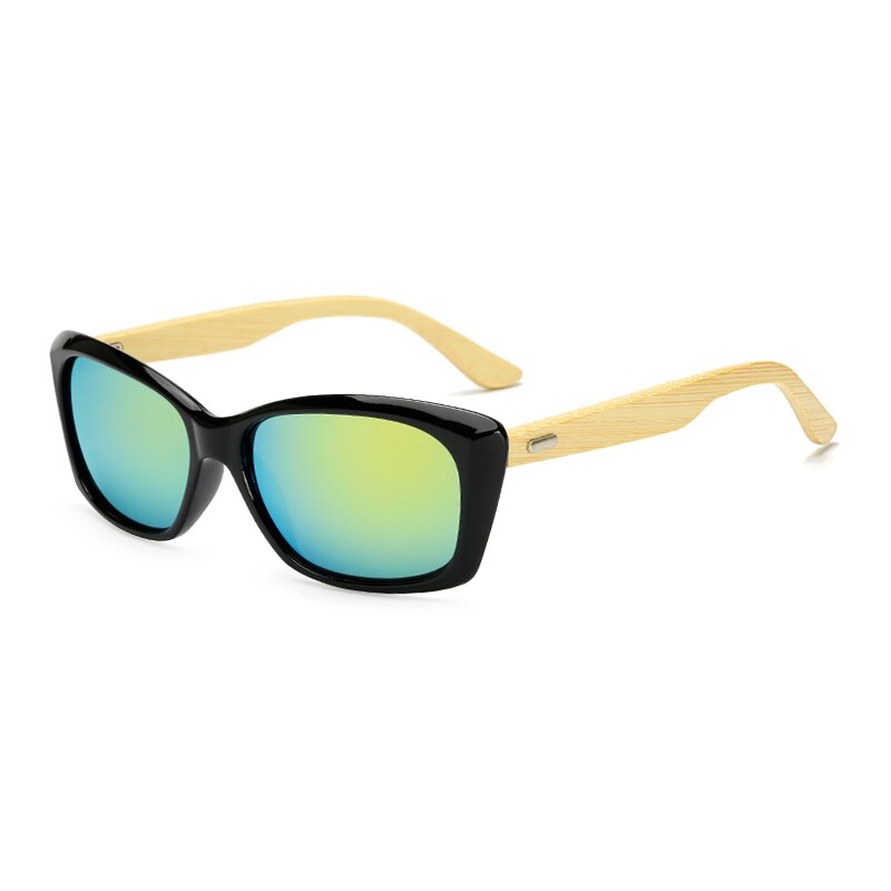 Houten wandelzonnebril heren dames reisbril zonnebril vintage houten pootjes zonnebril  uv400 12-kp1532: 12-kp1532-c4