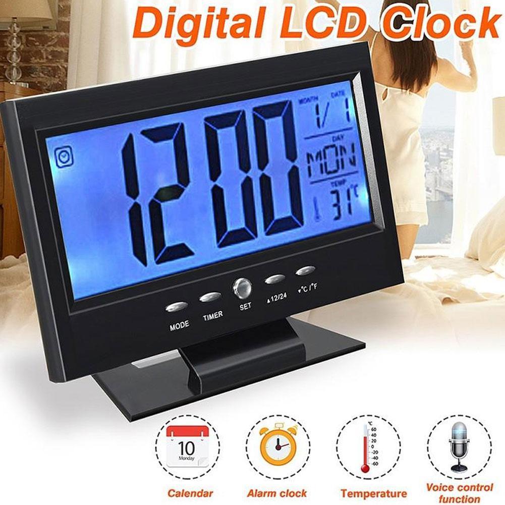 Intelligent Digital Clock Weather Station Display Alarm Calendar Clock Function Thermometer Temperature Humidity Meter