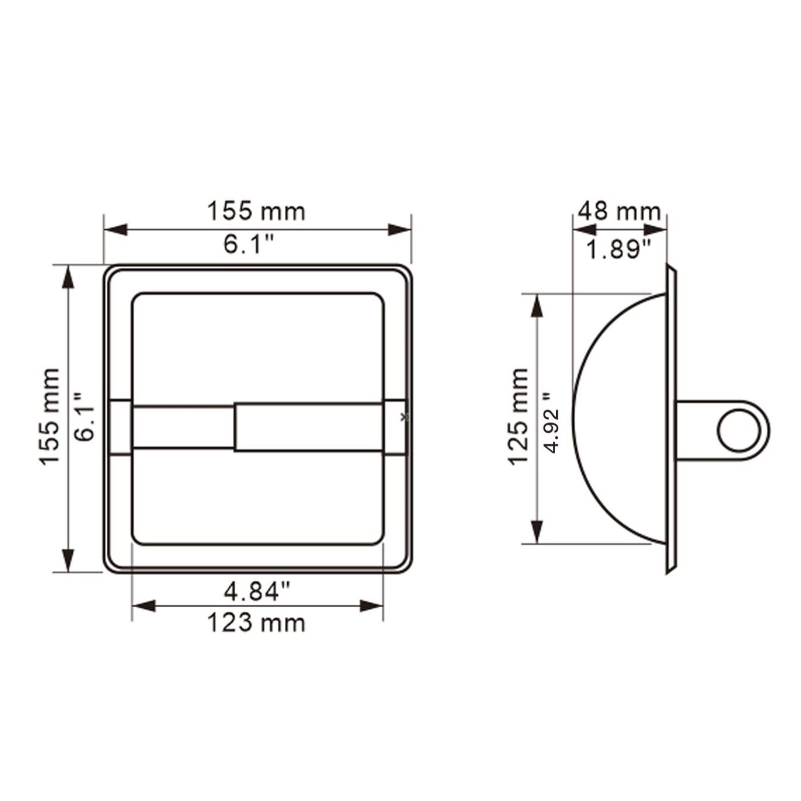 Tissue Rack Built-in Toilet Paper Holder Holders Wall Recessed Stainless Steel Bathroom Storage Mounted Durable Roll Dispenser