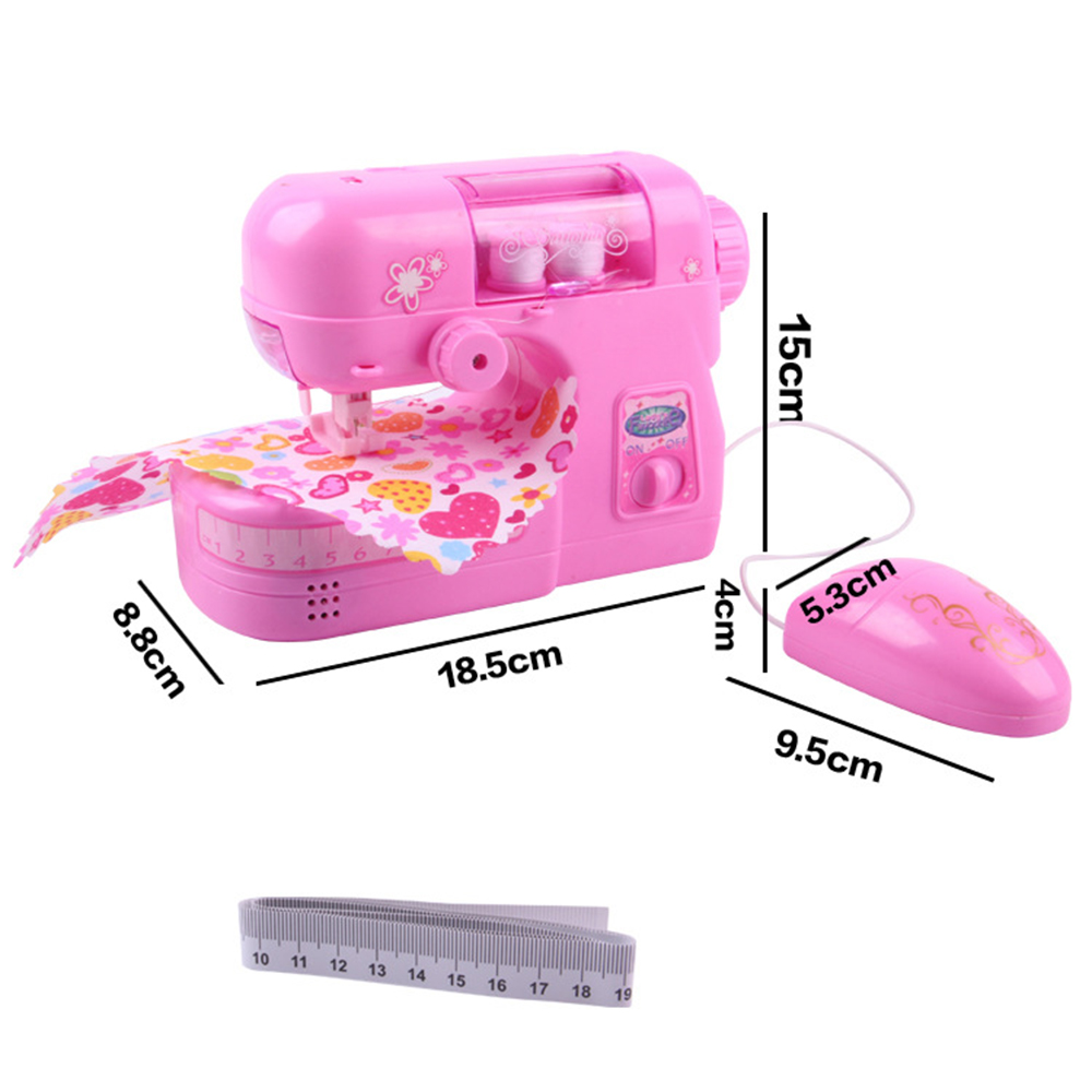 DIY Funny Making Clothes Electric Mini Sewing Machine Toy Simulation