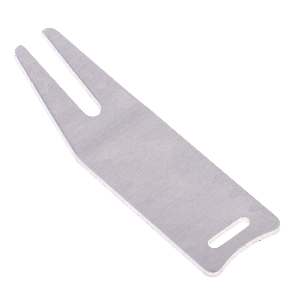 Metal Golf Divot Repair Tool Putting Green Fork Club Rest Pitch Maintain: Silver