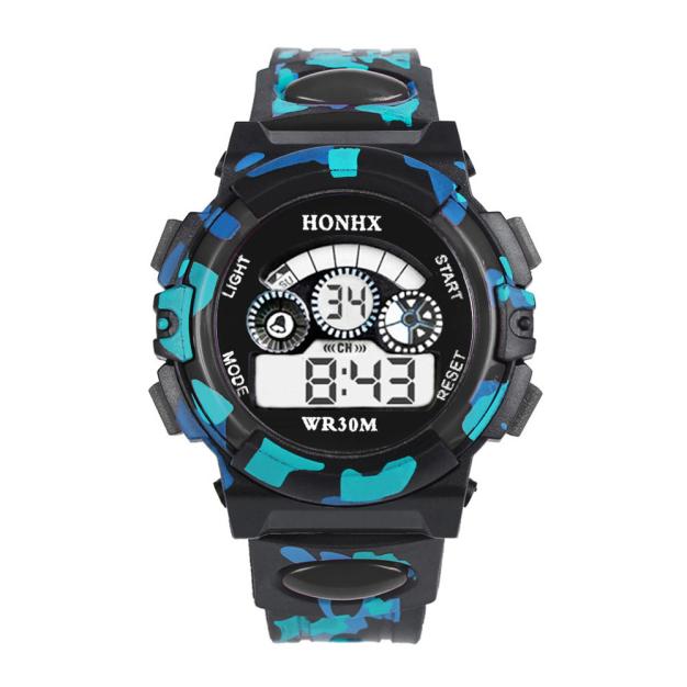 Vitality Boys Kids Watch Cool Mens Outdoor Multifunction Life Waterproof kid Children Boy's Sports Electronic Watches: Black 