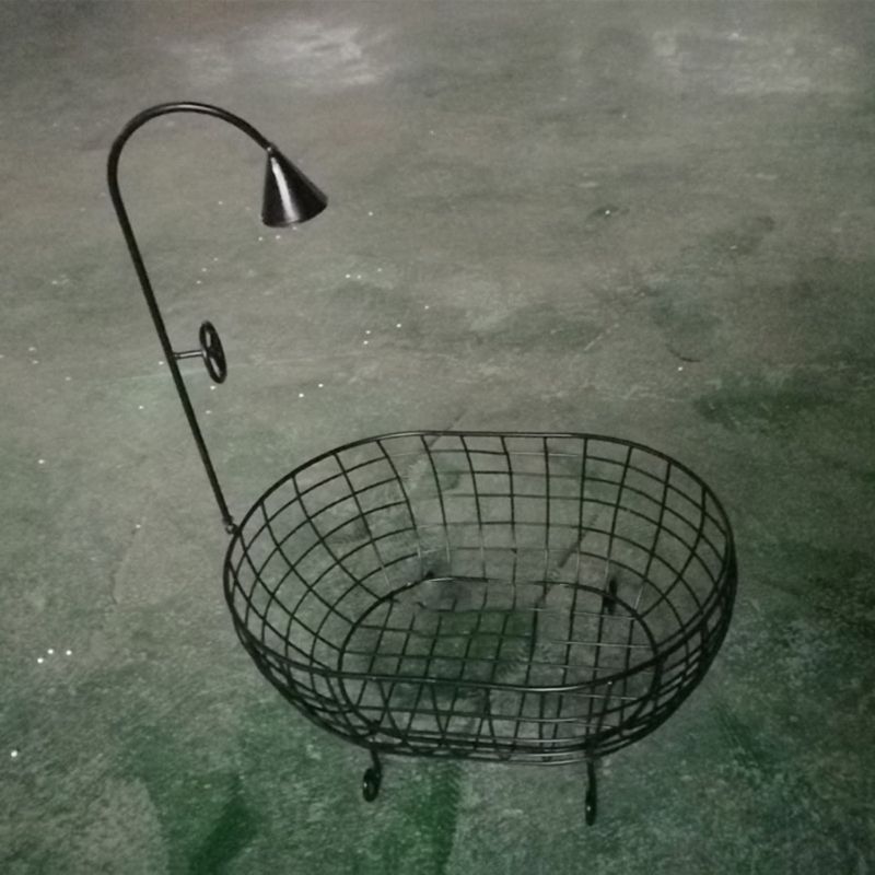 Eisen Korb Dusche Badewanne Neuheit Posiert Sofa Baby Fotografie Stütze Zubehör: Schwarz