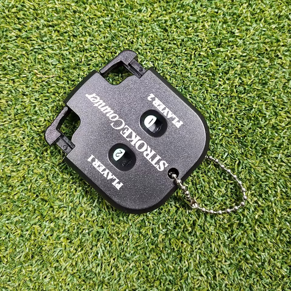 Mini draagbare golf shot count putter scoreteller met twee cijfers scoren, gemakkelijke terugkeer naar nul golfaccessoires met sleutelhanger