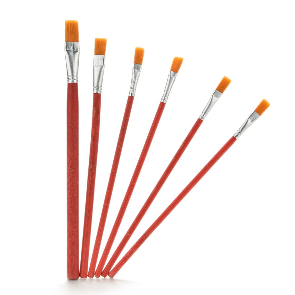 Jetting 6 Pcs/set Nylon Acrylic Watercolor Drawing Painting Brush Set Pen For Artist Student School Brushes Supply