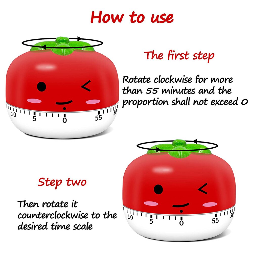 Timer Kitchen Cooking Reminder Student Household Alarm Clock Mechanical Clockwork Fruits and Vegetables Shape Soup Timer