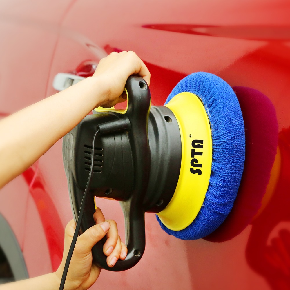 SPTA Multi Größe Polieren Motorhaube Puffer Pad Mikrofaser Motorhaube Pad Abdeckung für Autolack Pflege Wachsen 5 stücke/8 stücke Polnischen Rabatt Hauben