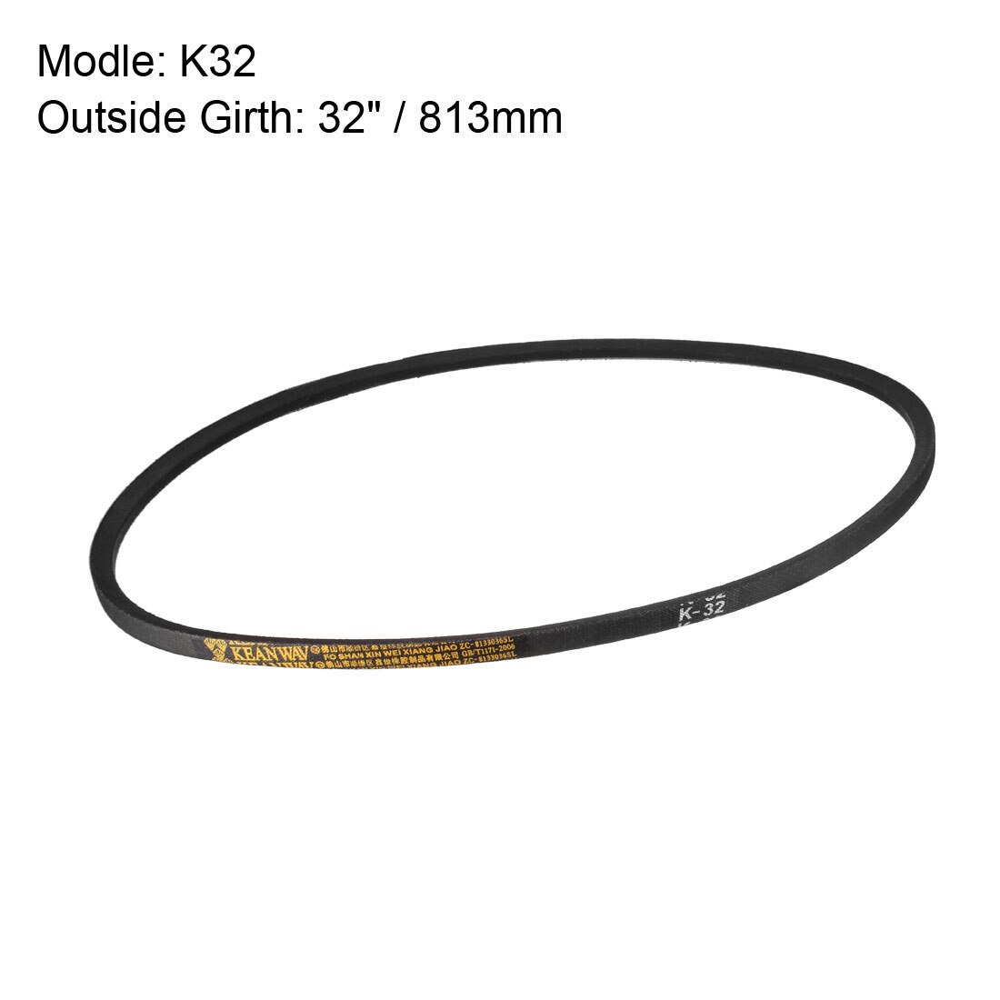 uxcell 1pcs Drive V-Belt Girth 19inch-40inch Industrial Power Rubber Transmission Belt Washing Machine Belt Replacement