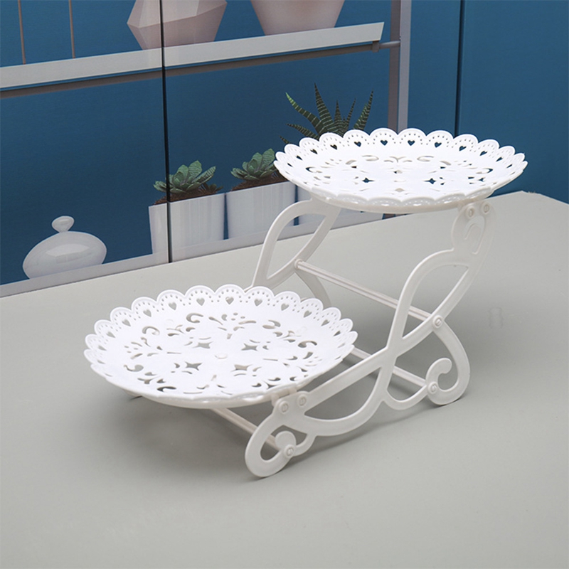 2 Tier Cake Dessert Holder Cupcake Pastry Biscuit Tray Holder Candy Buffet Fruit Holder Wedding Use