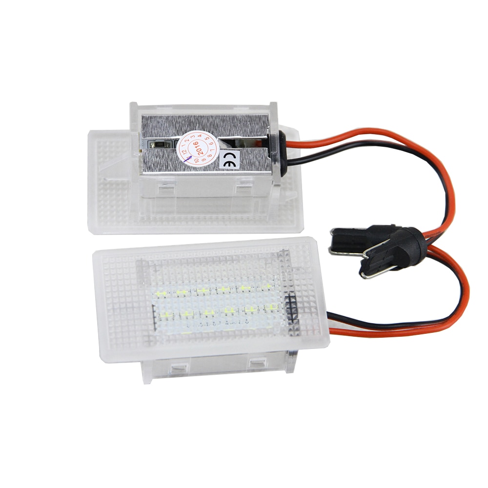 2 pcs 12V 6000K Xenon White Car Footwell Luggage Trunk LED Compartment Light for Ford Focus MK1 II Cabriolet Fiesta Escort